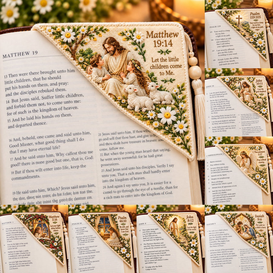 ️ Embroidered Bible Corner Bookmarks – homegoodscraft.com
